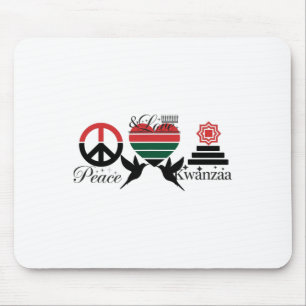 Happy Kwanzaa Peace with Liebe Kwanzaa African Ame Mousepad