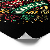 Happy Kwanzaa Peace with Liebe Kwanzaa African Ame Poster (Ecke)