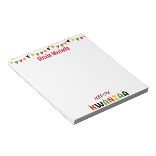 Happy Kwanzaa Personalisiert Notepad Notizblock (angewinkelt)