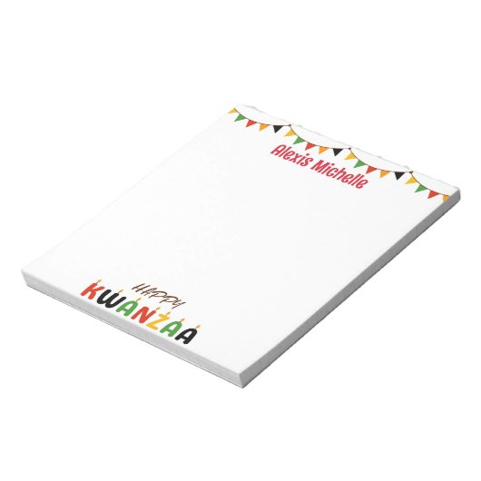 Happy Kwanzaa Personalisiert Notepad Notizblock (Rotiert)