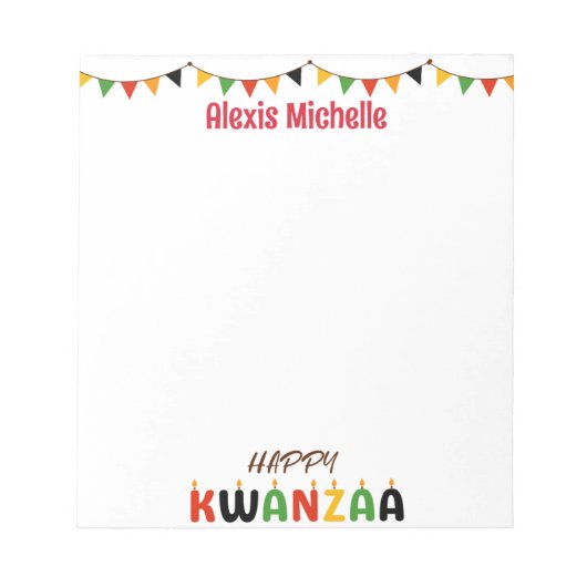 Happy Kwanzaa Personalisiert Notepad Notizblock (Vorderseite)