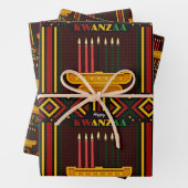 Happy Kwanzaa PopArt Geschenkpapier Set (Beispiel)