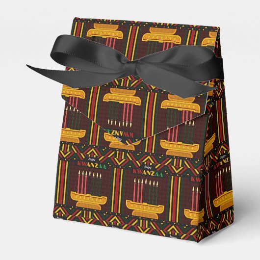 Happy Kwanzaa PopArt Geschenkschachtel (Vorderseite)