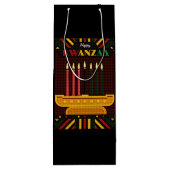 Happy Kwanzaa PopArt Geschenktüte Für Weinflaschen (Rückseite)