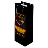 Happy Kwanzaa PopArt Geschenktüte Für Weinflaschen (Vorderseite Schrägansicht)