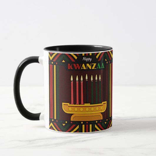 Happy Kwanzaa PopArt Tasse (Links)