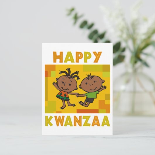 Happy Kwanzaa Postkarte (Stehend Vorderseite)