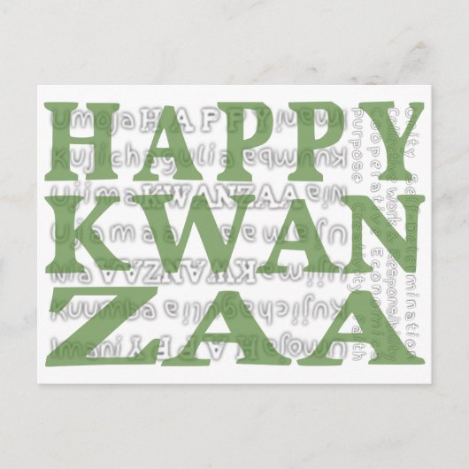 Happy Kwanzaa Postkarte (Vorderseite)