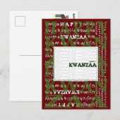 Happy Kwanzaa Postkarte (Vorne/Hinten)