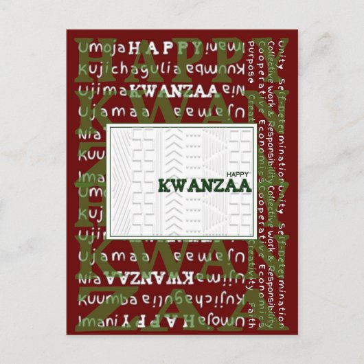 Happy Kwanzaa Postkarte (Vorderseite)