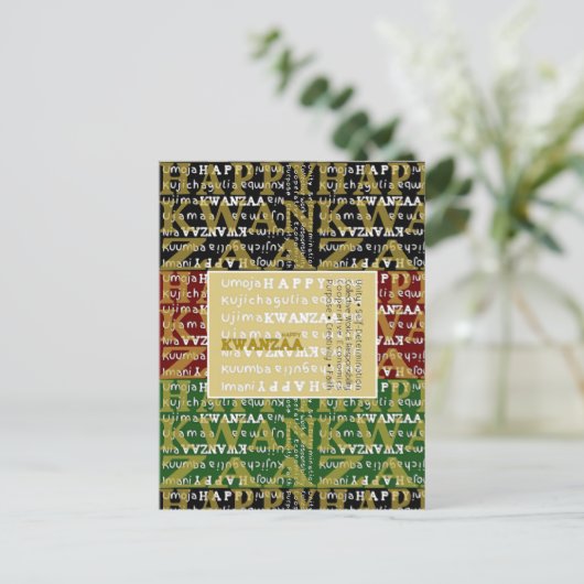 Happy Kwanzaa Postkarte (Stehend Vorderseite)