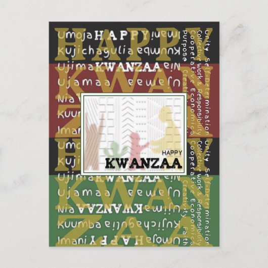 Happy Kwanzaa Postkarte (Vorderseite)