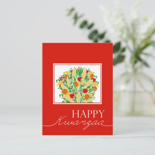 Happy Kwanzaa Postkarte (Stehend Vorderseite)