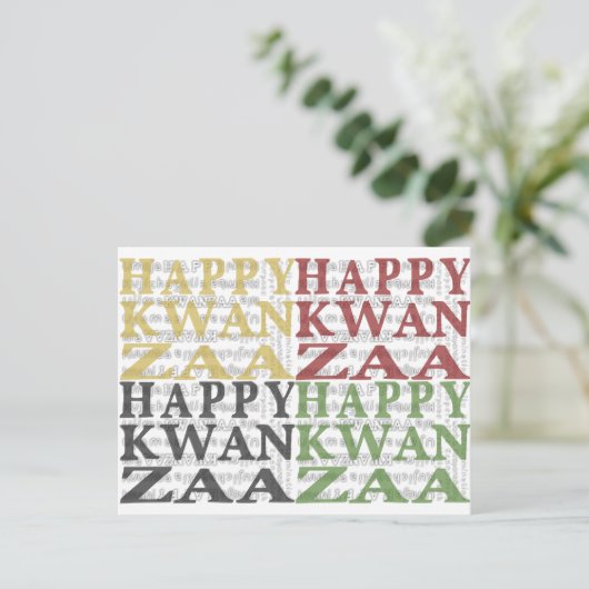 Happy Kwanzaa Postkarte (Stehend Vorderseite)