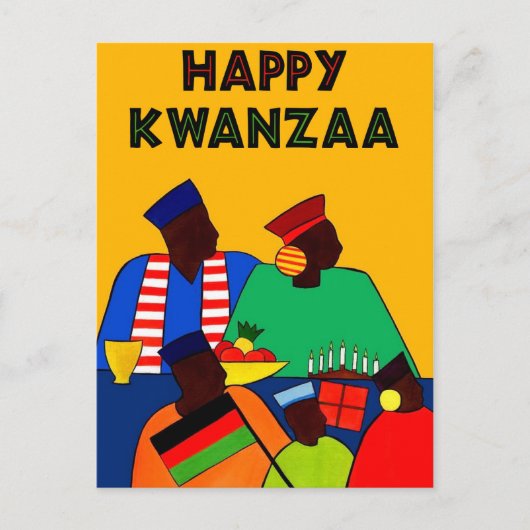 Happy Kwanzaa Postkarte (Vorderseite)