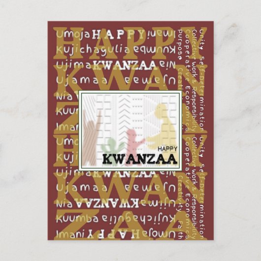 Happy Kwanzaa Postkarte (Vorderseite)