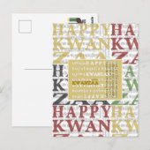 Happy Kwanzaa Postkarte (Vorne/Hinten)