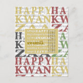 Happy Kwanzaa Postkarte (Vorderseite)