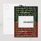 Happy Kwanzaa Postkarte (Vorne/Hinten)