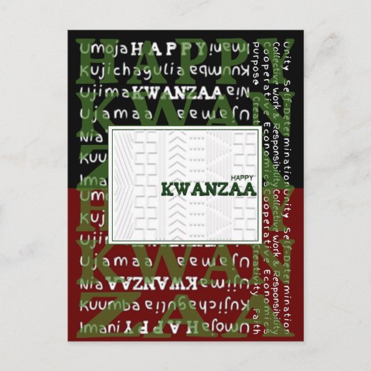Happy Kwanzaa Postkarte (Vorderseite)