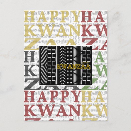 Happy Kwanzaa Postkarte (Vorderseite)