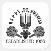 Happy Kwanzaa Quadratischer Aufkleber (Vorderseite)