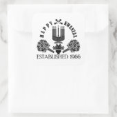 Happy Kwanzaa Quadratischer Aufkleber (Tasche)