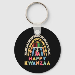 Happy Kwanzaa Rainbow American Harvest Fes Schlüsselanhänger