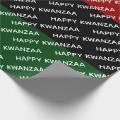 Happy Kwanzaa Red Black Green Pan Afrika Geschenkpapier (Ecke)