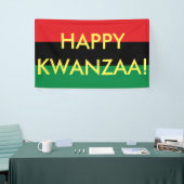 Happy Kwanzaa Red Black Green RBG UNIA Flag Banner (Messeveranstaltung)