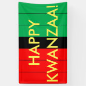 Happy Kwanzaa Red Black Green Stripes Muster Banner (Vertikal)
