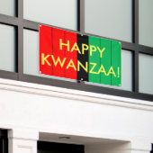Happy Kwanzaa Red Black Green Stripes Muster Banner (Äußeres Gebäude)