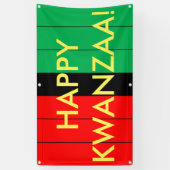 Happy Kwanzaa Red Black Green Stripes Muster Banner (Vertikal)