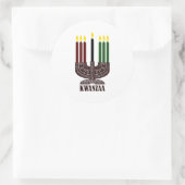 Happy Kwanzaa Runder Aufkleber (Tasche)