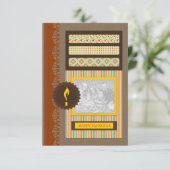 Happy Kwanzaa (Scrapbook) Einladung (Stehend Vorderseite)