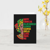 Happy Kwanzaa Seven Principles African Headwrap Gr Karte (Gelbe Blume)