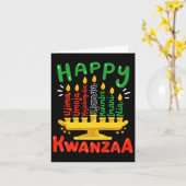 Happy Kwanzaa Seven Principles Kinara Candles Men Karte (Gelbe Blume)