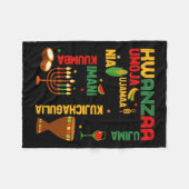 Happy Kwanzaa Seven Principles Men Boys Funny Kwan Fleecedecke (Vorderseite (Horizontal))