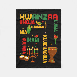 Happy Kwanzaa Seven Principles Men Boys Funny Kwan Fleecedecke