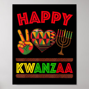 Happy Kwanzaa Sieben Prinzipien der Kwanzaa Frauen Poster