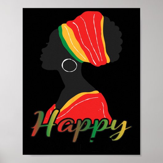 Happy Kwanzaa Sieben Prinzipien von Kwanzaa Afrika Poster (Vorne)