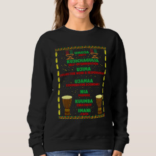 Happy Kwanzaa Sieben Prinzipien von Kwanzaa Afrika Sweatshirt
