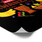 Happy Kwanzaa Sieben Prinzipien von Kwanzaa Kinara Poster (Ecke)