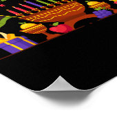 Happy Kwanzaa Sieben Prinzipien von Kwanzaa Kinara Poster (Ecke)