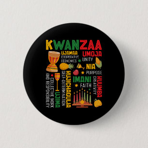Happy Kwanzaa Sieben Prinzipien von Kwanzaa Men Wo Button