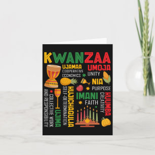 Happy Kwanzaa Sieben Prinzipien von Kwanzaa Men Wo Karte