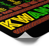 Happy Kwanzaa Sieben Prinzipien von Kwanzaa Men Wo Poster (Ecke)