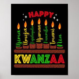 Happy Kwanzaa Sieben Prinzipien von Kwanzaa Men Wo Poster