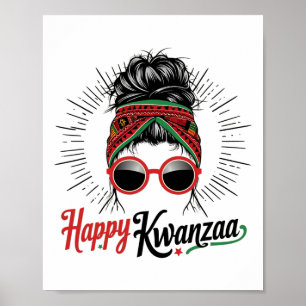 Happy Kwanzaa Sieben Prinzipien von Kwanzaa Messy  Poster