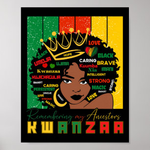 Happy Kwanzaa Sieben Richtlinien Kwanzaa Men Wome Poster